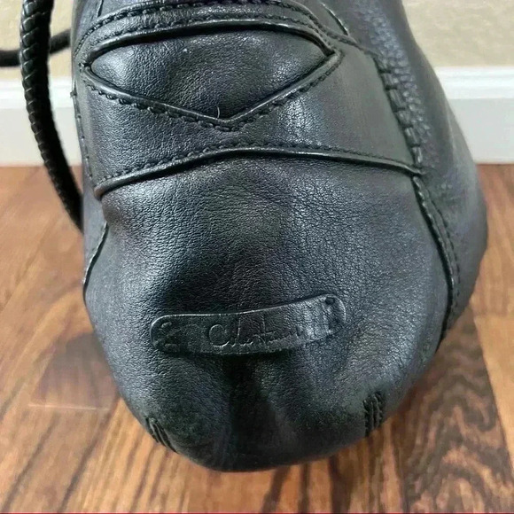 Cole Haan Black Leather Double Handle Side pockets  Shoulder Bag Purse - Picture 8 of 15